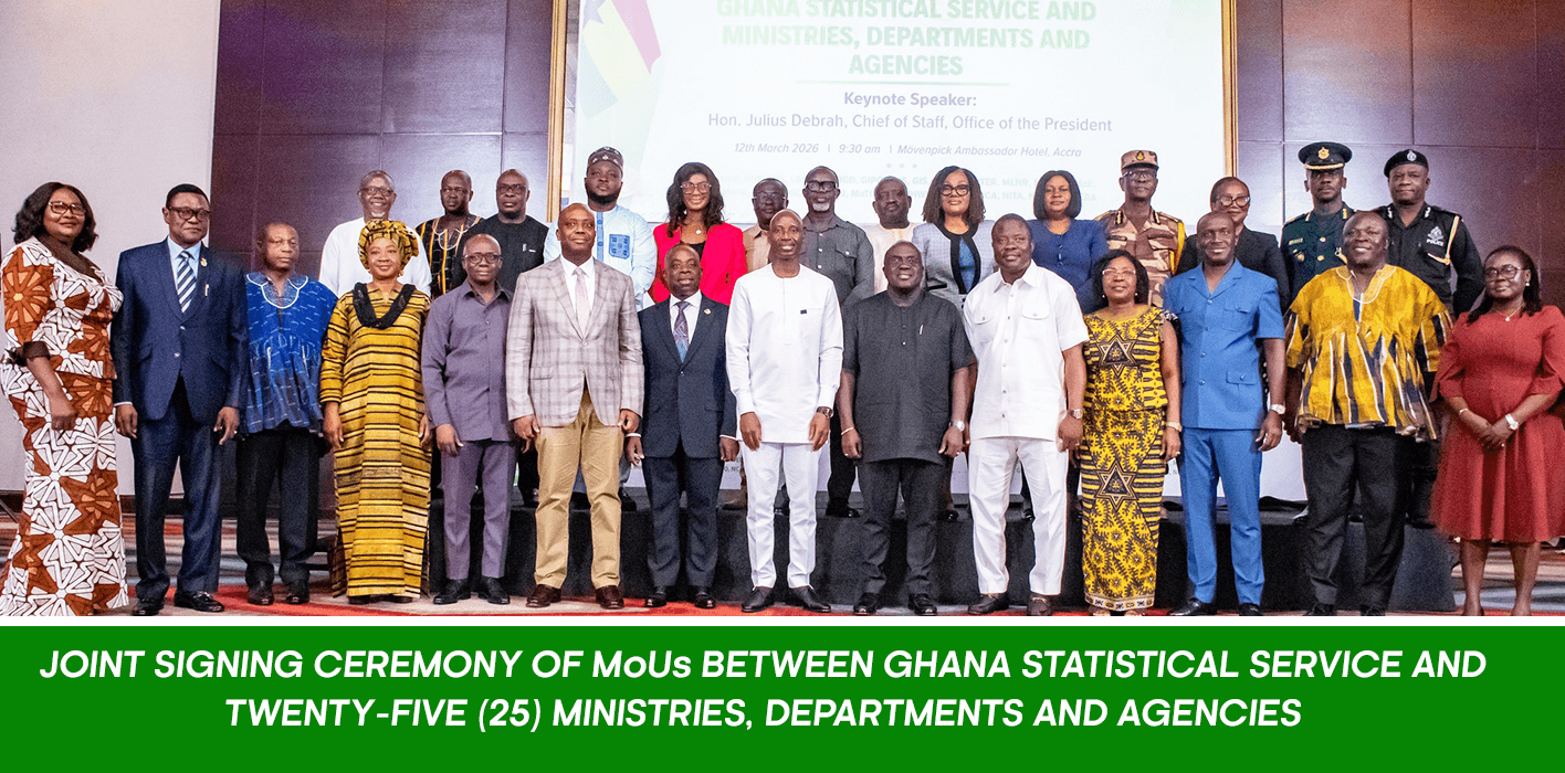 Joint MOU Signing between Ghana Statistical Service and Ministries, Departments, and Agencies (MDAs) to Strengthen Data Collaboration