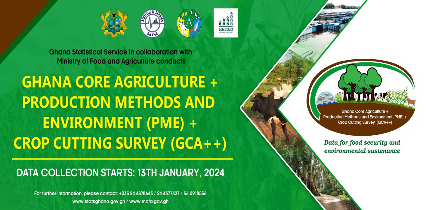 Ghana Core Agriculture+ Production Methods and Environment+ Crop Cutting Survey