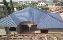 Image result for images metal sheet roofs in Ghana